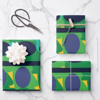 Colorful Abstract Modern Geometric Wrapping Paper Sheets