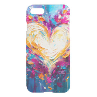 Colorful Abstract Modern Love Heart iPhone SE/8/7 Case