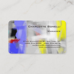 Colorful Abstract Modern Minimalist Premium Silk Business Card