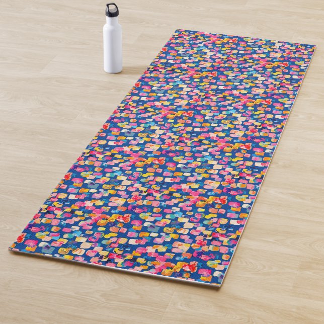Colorful abstract modern yoga mat (In Situ)