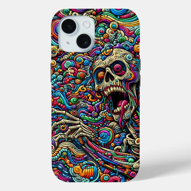 Colorful Abstract Monster Case-Mate iPhone Case (Back)