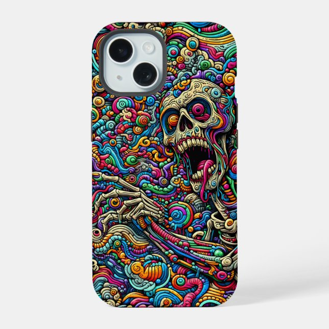 Colorful Abstract Monster Iphone Case (Back)