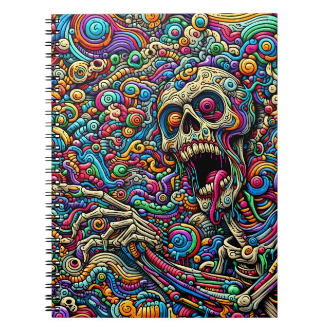 Colorful Abstract Monster Notebook (Front)