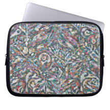 Colorful Abstract Mosaic Pattern Laptop Case 