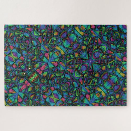 Colorful Abstract Mosaic Stained Glass _difficult Jigsaw Puzzle