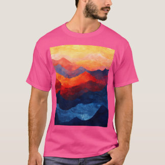 Colorful Abstract Mountains Active T-Shirt