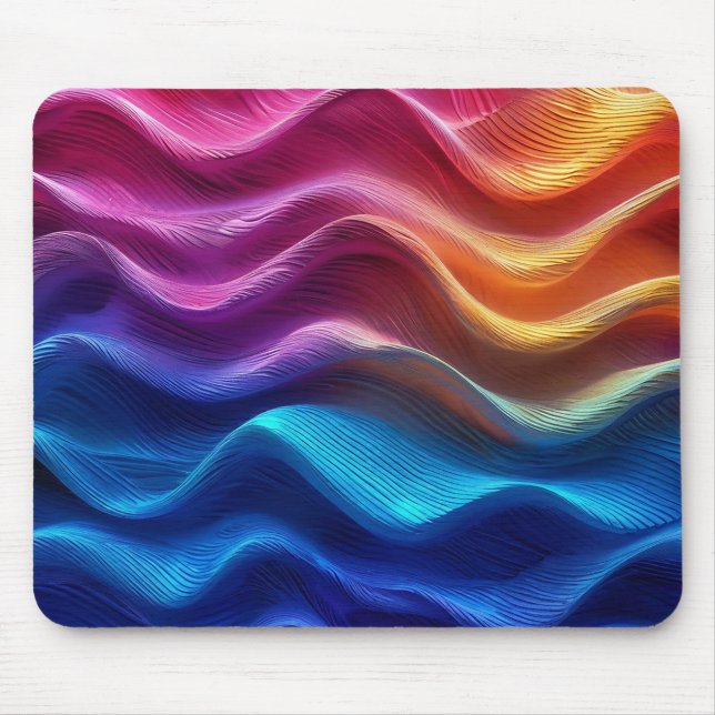 🖱️ Colorful Abstract Mouse Pad For Desk Setup 🌊 (Front)