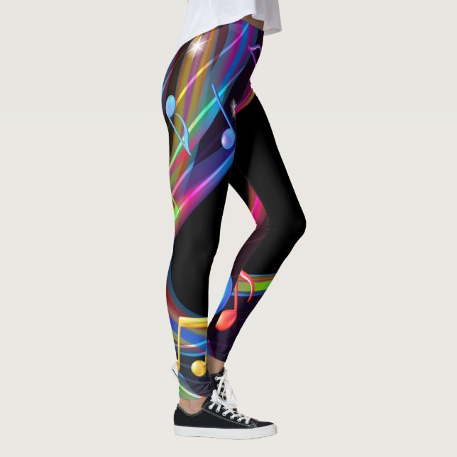 Colorful Abstract Music Notes Leggings (Right)