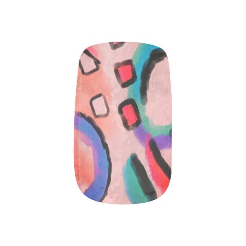 Colorful Abstract Nail Art