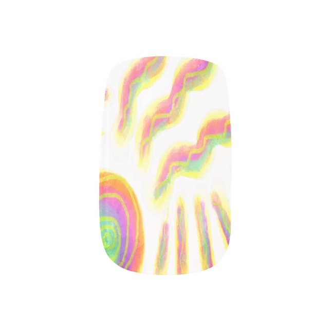 Colorful Abstract Nail Art (Left Thumb)