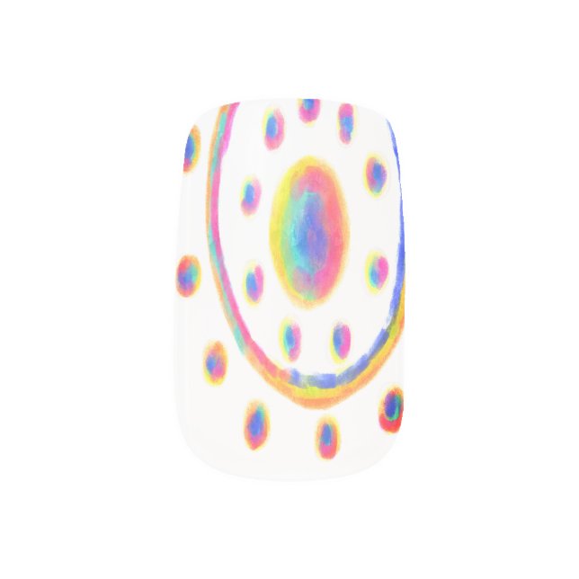 Colorful Abstract Nail Art (Left Thumb)