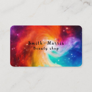 Colorful abstract nebula business card