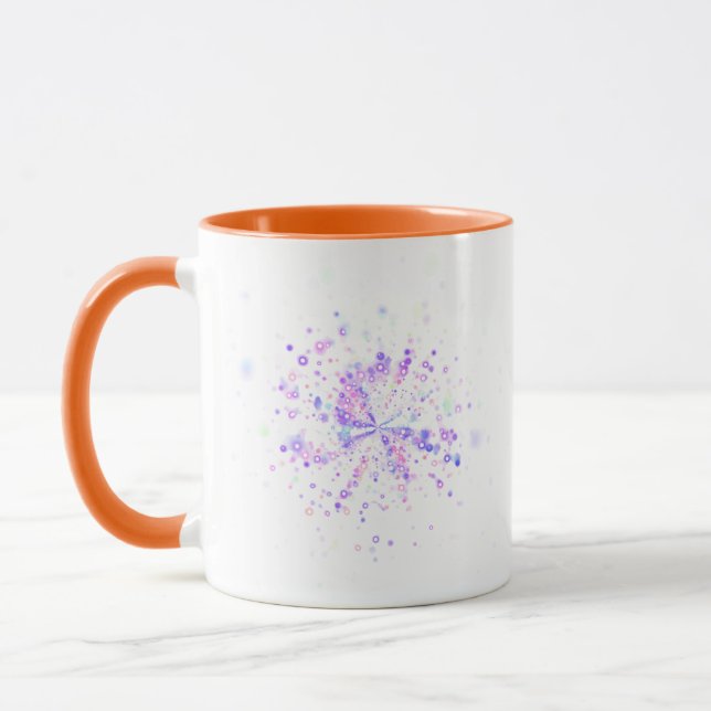 Colorful Abstract Neon Splash Mug (Left)
