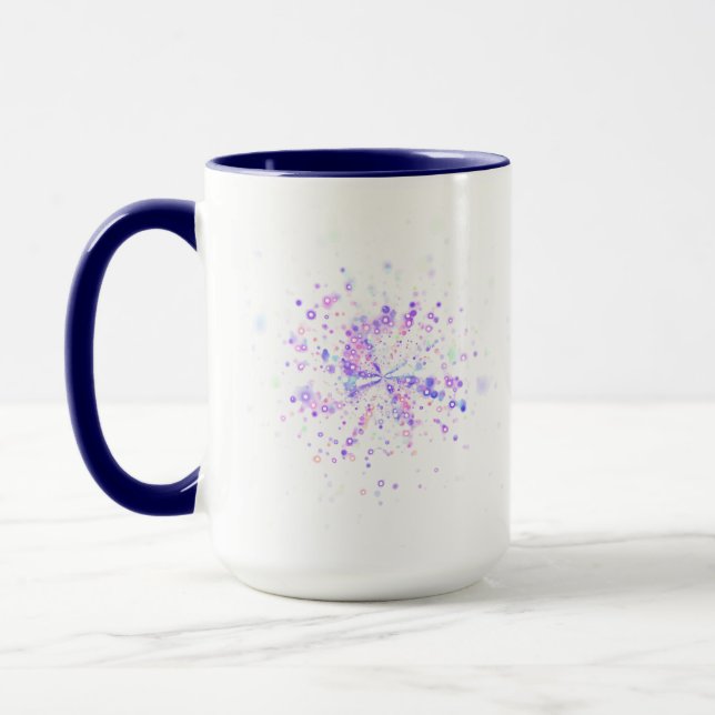 Colorful Abstract Neon Splash Mug (Left)