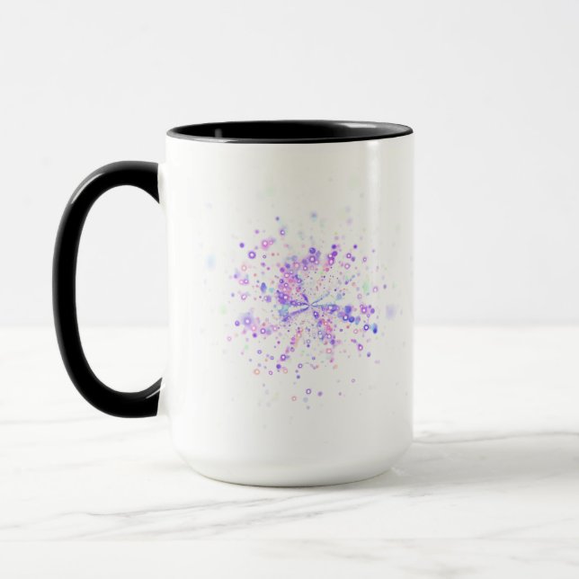Colorful Abstract Neon Splash Mug (Left)