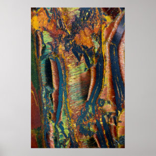 Colorful abstract of a Tiger eye Poster