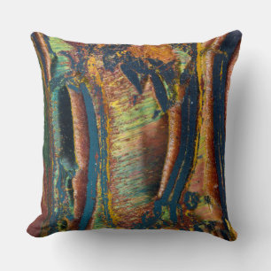 Colorful abstract of a Tiger eye Throw Pillow