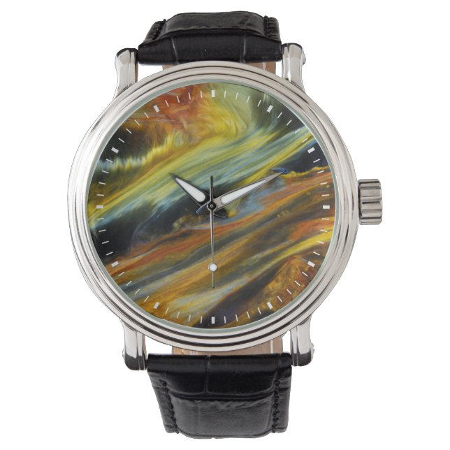Colorful abstract of Pietersite Watch (Front)