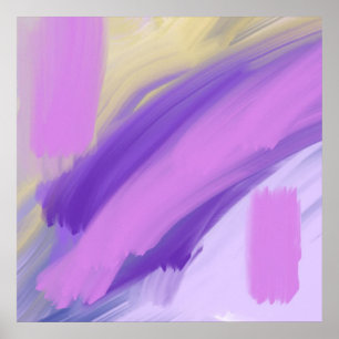 colorful abstract oil painting poster