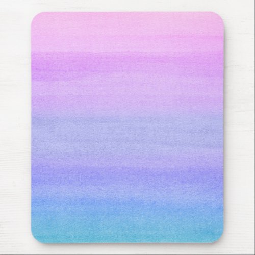 Colorful Abstract Ombre Watercolor Pattern Mouse Pad