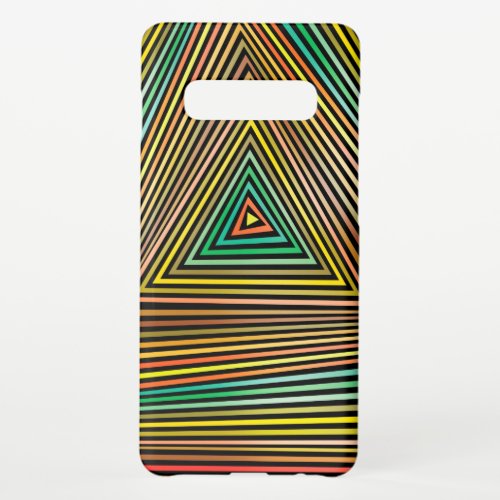 Colorful Abstract Optical Illusion Pattern Samsung Galaxy S10 Case