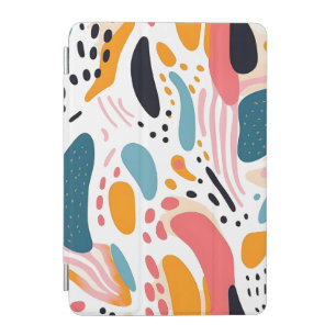Colorful Abstract Organic Shapes Boho Pattern iPad Mini Cover