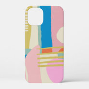 Colorful Abstract Organic Shapes Lines Boho Style Iphone 12 Mini Case at Zazzle