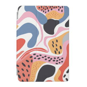 Colorful Abstract Organic Shapes Modern Pattern iPad Mini Cover