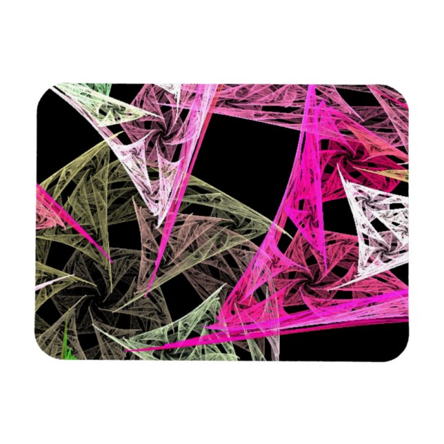 Colorful Abstract Origami Magnet (Horizontal)