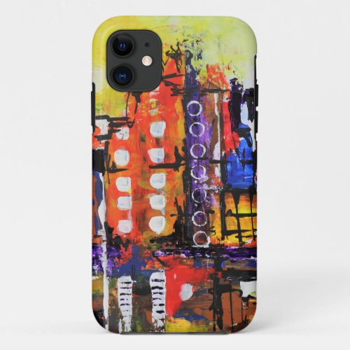 Colorful Abstract Original Art iPhone 11 Case