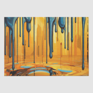 Colorful Abstract Paint Drips (31) Tissue Paper