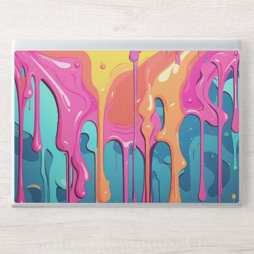 Colorful Abstract Paint Drips 7 HP Laptop Skin