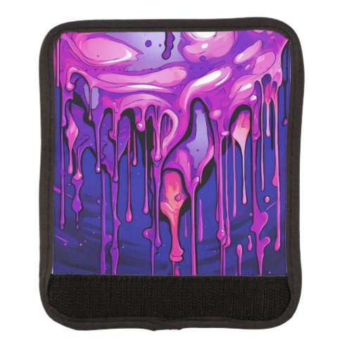 Colorful Abstract Paint Drips 8 Luggage Handle Wrap