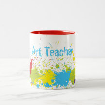 Colorful Abstract Paint Splash Art Teacher Mug