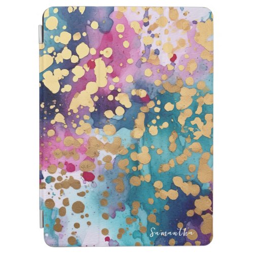 Colorful Abstract Paint Splatter Art 13 iPad Air Cover