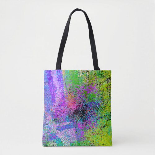 COLORFUL ABSTRACT PAINT SPLATTER TOTE BAG