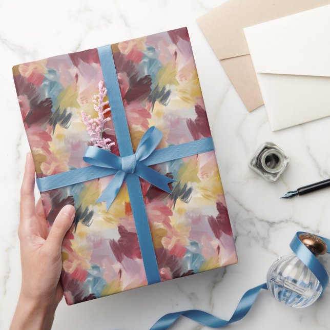 Colorful Abstract Paint  Wrapping Paper (Gifting)
