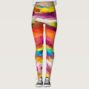 Colorful Abstract Painting #4 Leggings