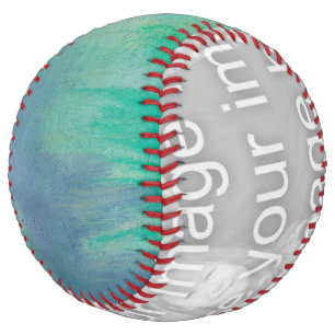 Colorful Abstract Painting Add Your Own Photo Softball