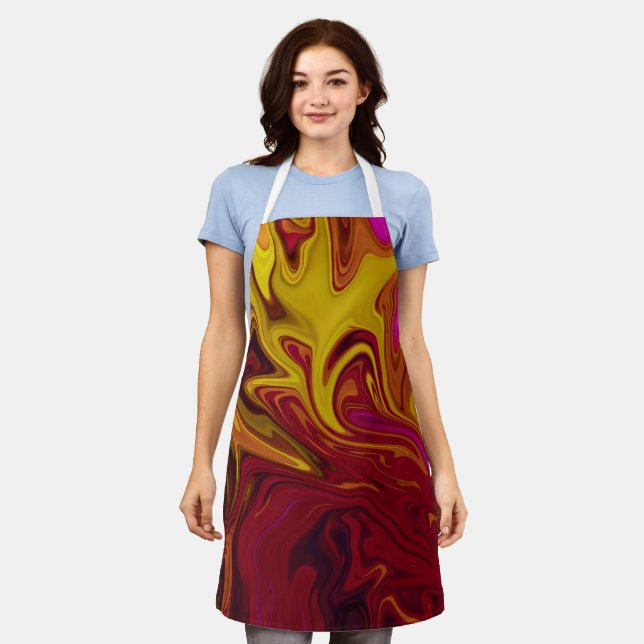 Colorful abstract painting apron (Worn)