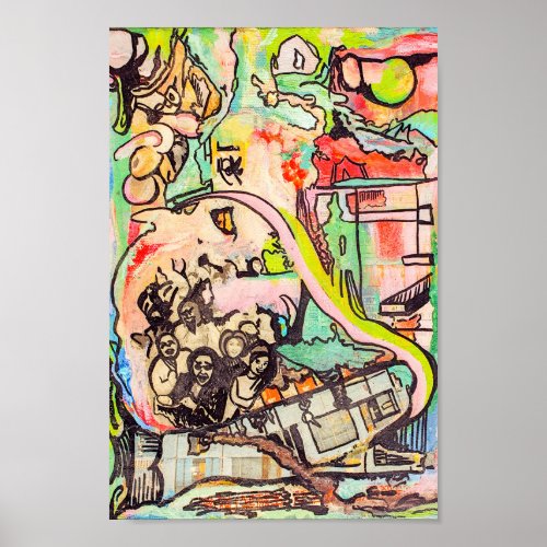 Colorful Abstract Painting Archival Art Poster