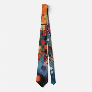 Colorful Abstract Painting Artist Neck Tie