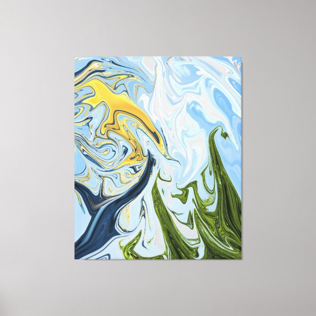 Colorful Abstract Painting | Best abstract art Canvas Print (Front)
