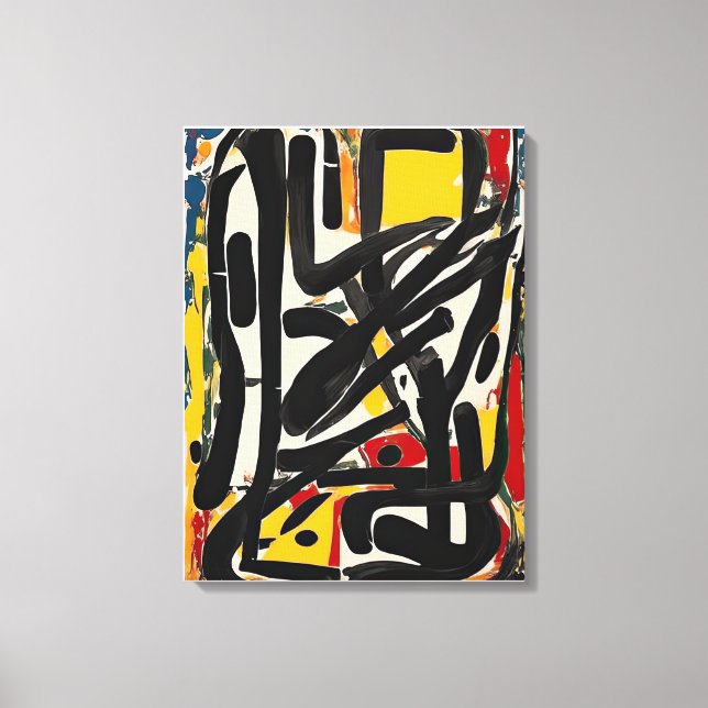 Colorful Abstract Painting Canvas Print (Front)