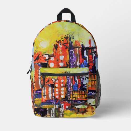 Colorful Abstract Painting Design Printed Backpack