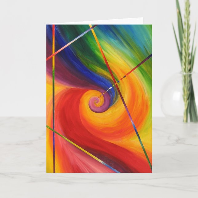 Colorful Abstract Painting - Greeting Card (Front)