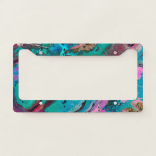 Colorful Abstract Painting License Plate Frame