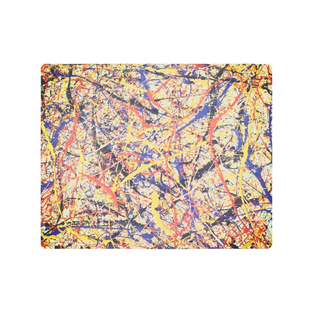 Colorful Abstract Painting Metal Wall Art (Front)