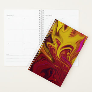Colorful abstract painting planner