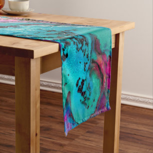 Colorful Abstract Painting   Short Table Runner